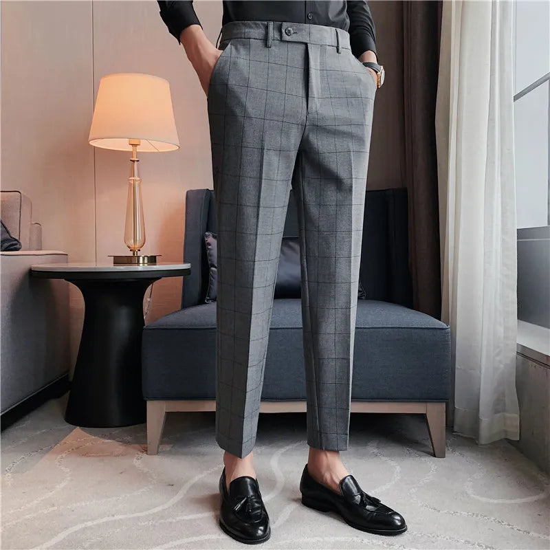 Valerio Sartoria – Geruite Slim Fit Pantalon