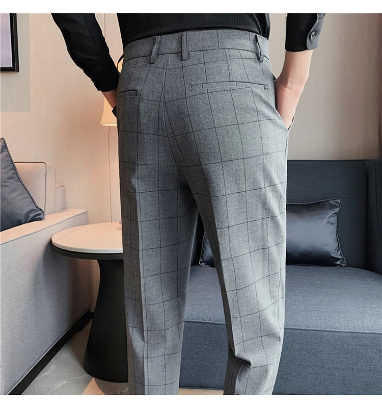 Valerio Sartoria – Geruite Slim Fit Pantalon