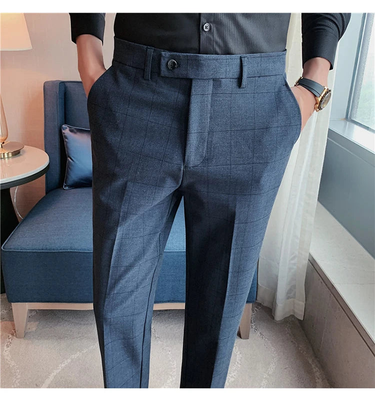 Valerio Sartoria – Geruite Slim Fit Pantalon