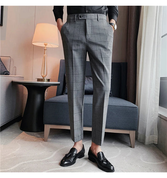 Valerio Sartoria – Geruite Slim Fit Pantalon