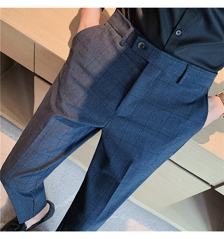 Valerio Sartoria – Geruite Slim Fit Pantalon